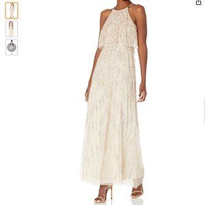 Adrianna Papell Women's Beaded Long Gown, US size 6